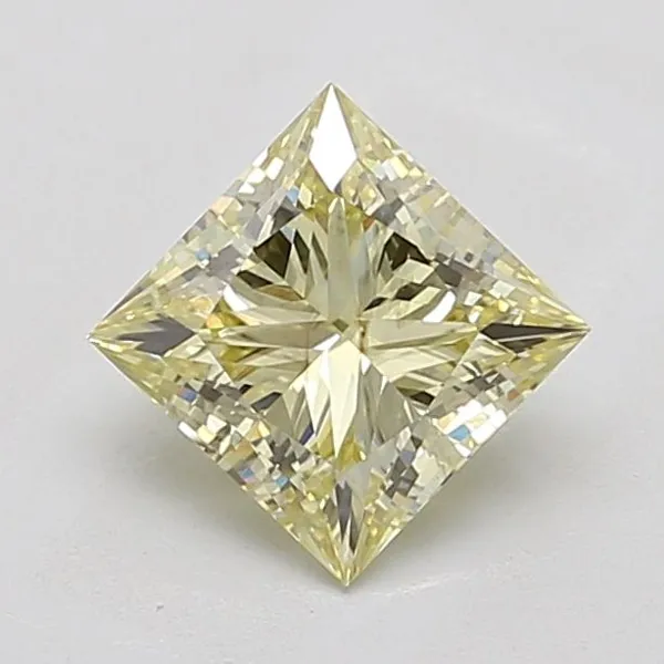 1.57ct PRINCESS Fancy Yellow SI1 Coloured Lab diamond
