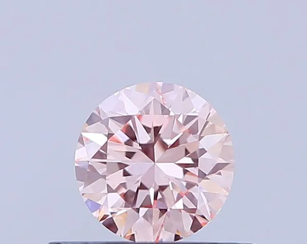 0.36ct ROUND Fancy Intense Pink VS2 Coloured Lab diamond