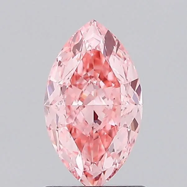 1.10ct MARQUISE Fancy Vivid Pink VVS2 Coloured Lab diamond