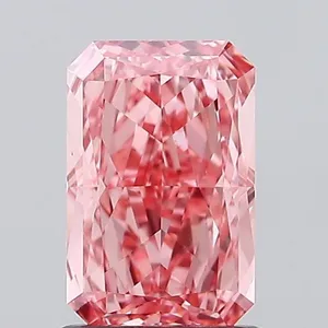 1.45ct RADIANT Fancy Vivid Pink VVS2 Coloured Lab diamond
