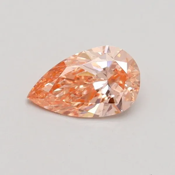 0.5ct PEAR Fancy Intense Pink SI1 Coloured Lab diamond