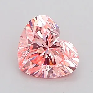 1.09ct HEART Fancy Vivid Pink VVS2 Coloured Lab diamond