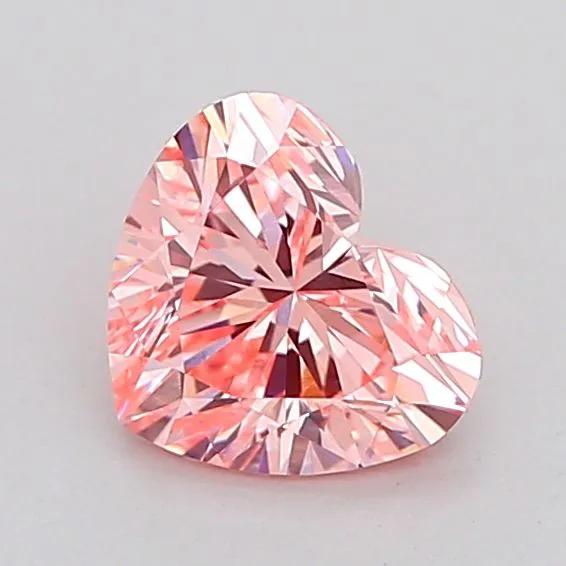 1.09ct HEART Fancy Vivid Pink VVS2 Coloured Lab diamond