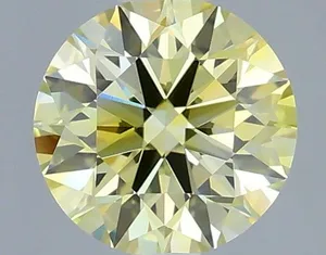 0.65ct ROUND Fancy Yellow VVS2 Coloured Lab diamond