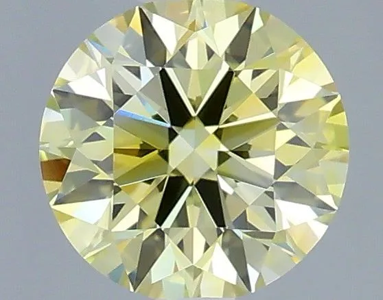 0.65ct ROUND Fancy Yellow VVS2 Coloured Lab diamond