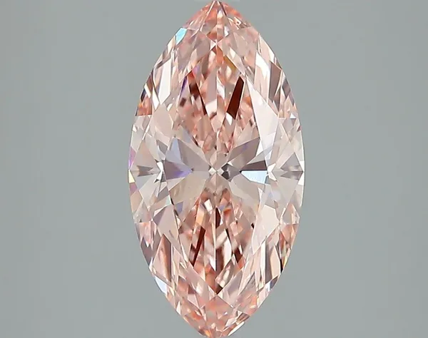 2.03ct MARQUISE Fancy Intense Pink VVS2 Coloured Lab diamond