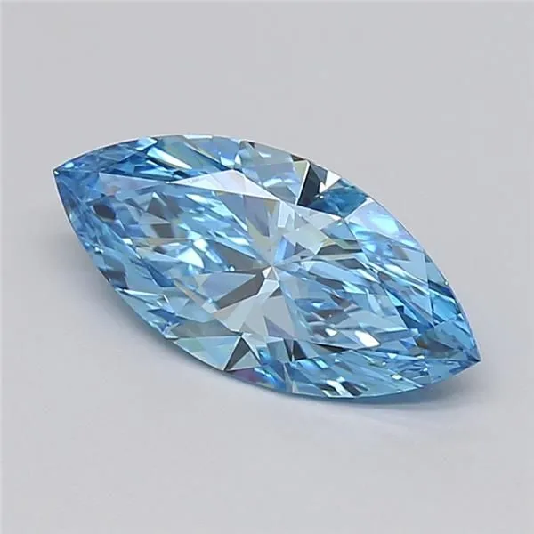 2.05ct MARQUISE Fancy Vivid Blue VVS2 Coloured Lab diamond