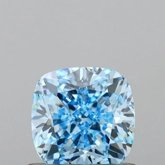 0.92ct CUSHION Fancy Vivid Blue VS1 Coloured Lab diamond