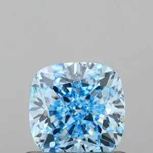 0.92ct CUSHION Fancy Vivid Blue VS1 Coloured Lab diamond