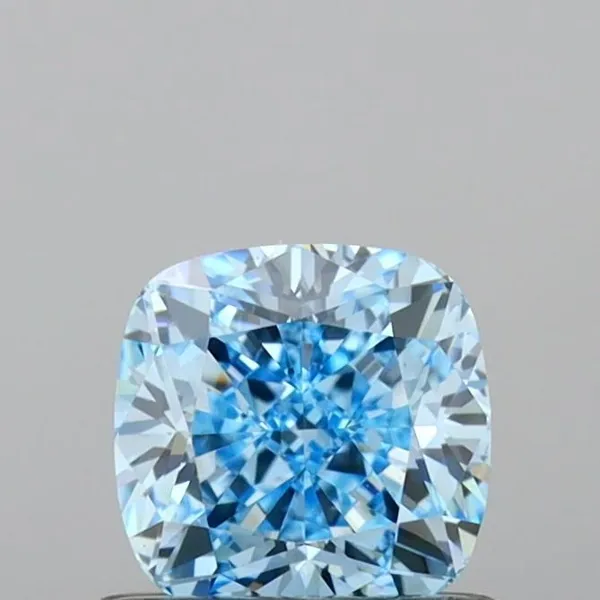 0.92ct CUSHION Fancy Vivid Blue VS1 Coloured Lab diamond