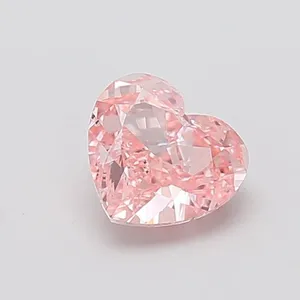 1.53ct HEART Fancy Intense Pink VS2 Coloured Lab diamond