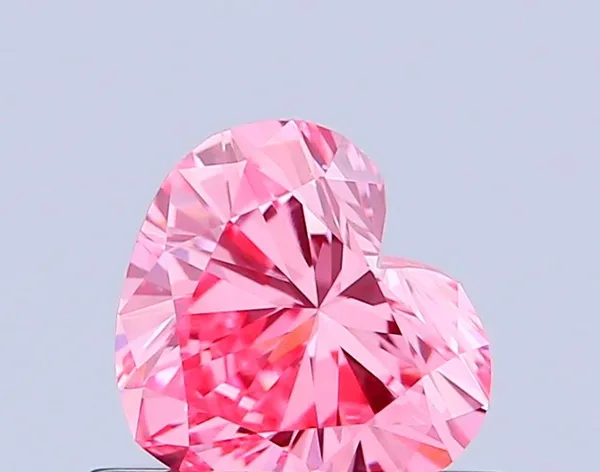 0.47ct HEART Fancy Vivid Pink VS1 Coloured Lab diamond