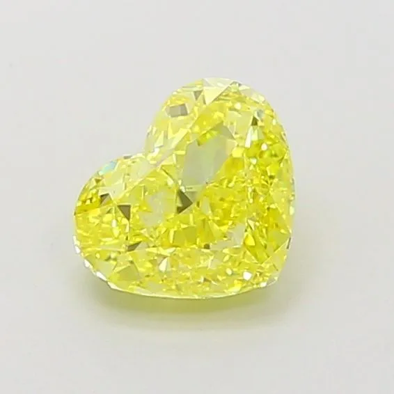 1.00ct HEART Fancy Vivid Yellow VS1 Coloured Lab diamond