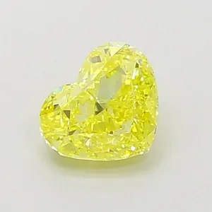 1ct HEART Fancy Vivid Yellow VS1 Coloured Lab diamond