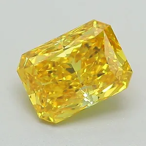 1.14ct RADIANT Fancy Vivid Yellow VS2 Coloured Lab diamond