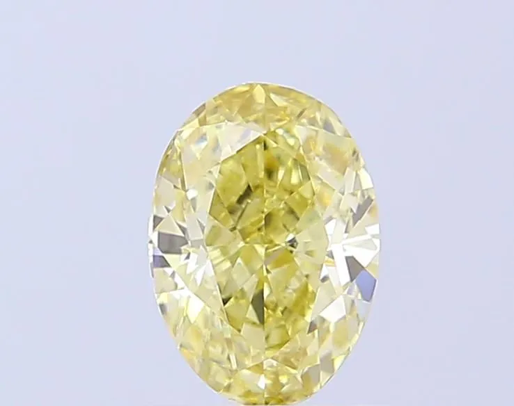 1.19ct OVAL Fancy Intense Yellow VS1 Coloured Lab diamond