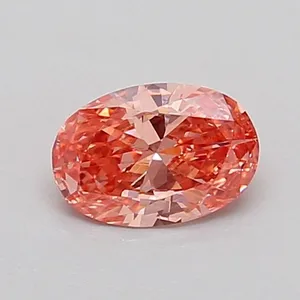 0.48ct OVAL Fancy Vivid Brownish Pink VS2 Coloured Lab diamond