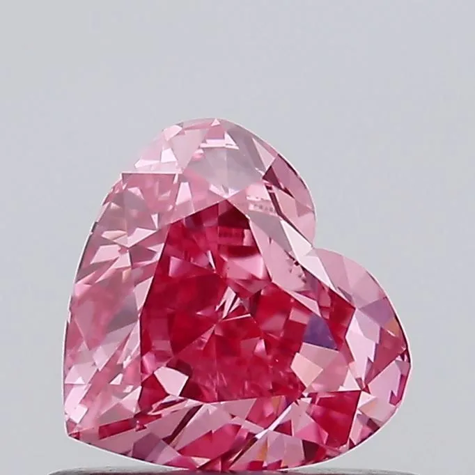 0.72ct HEART Fancy Vivid Pink VS1 Coloured Lab diamond
