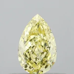 0.41ct PEAR Fancy Yellow VVS2 Coloured Lab diamond
