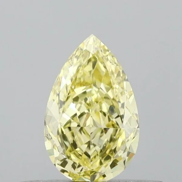 0.41ct PEAR Fancy Yellow VVS2 Coloured Lab diamond