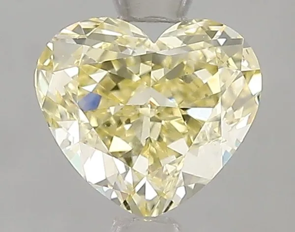 1.51ct HEART Fancy Yellow VS1 Coloured Lab diamond