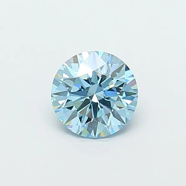 1.1ct ROUND Fancy Vivid Blue VS1 Coloured Lab diamond
