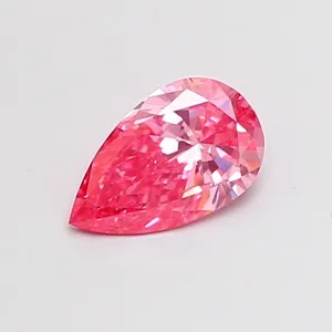 0.44ct PEAR Fancy Vivid Pink VS1 Coloured Lab diamond