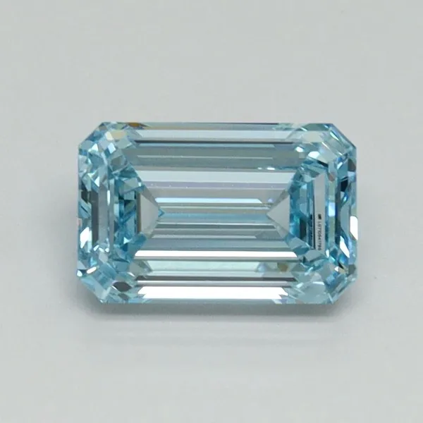 1.02ct EMERALD Fancy Intense Blue VVS2 Coloured Lab diamond