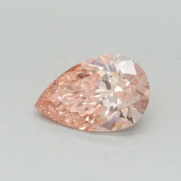 0.33ct PEAR Fancy Vivid Pink VVS2 Coloured Lab diamond
