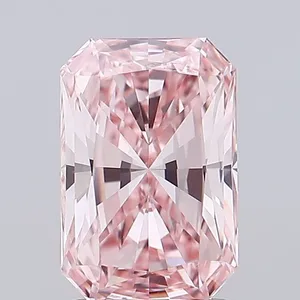 1.38ct RADIANT Fancy Intense Pink VVS2 Coloured Lab diamond