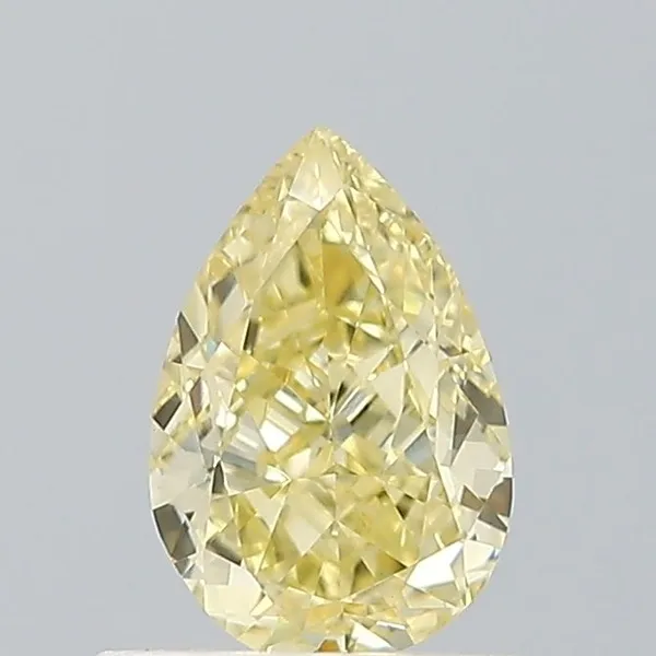 0.54ct PEAR Fancy Intense Yellow VVS2 Coloured Lab diamond