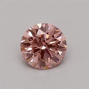 0.32ct ROUND Fancy Vivid Pink VS1 Coloured Lab diamond