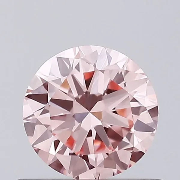 0.49ct ROUND Fancy Intense Pink VVS2 Coloured Lab diamond