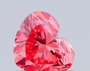 0.83ct HEART Fancy Vivid Pink VS1 Coloured Lab diamond