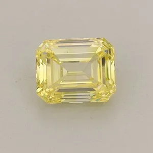 0.53ct EMERALD Fancy Intense Yellow VS1 Coloured Lab diamond