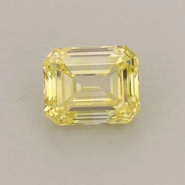 0.53ct EMERALD Fancy Intense Yellow VS1 Coloured Lab diamond