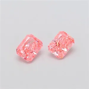 1.06ct RADIANT Fancy Vivid Pink VVS2 Coloured Lab diamond