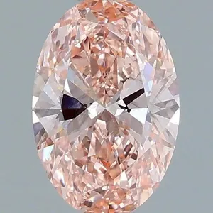 1.01ct OVAL Fancy Intense Pink SI1 Coloured Lab diamond