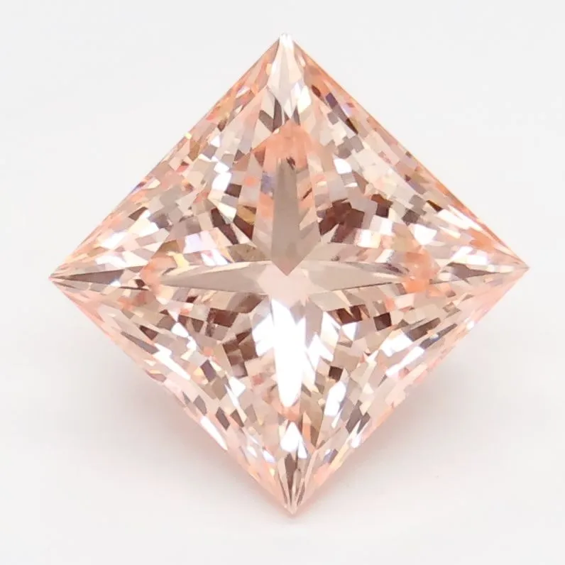 3.07ct PRINCESS Fancy Vivid Pink VVS2 Coloured Lab diamond