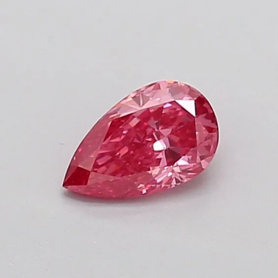 0.3ct PEAR Fancy Vivid Pink VS1 Coloured Lab diamond
