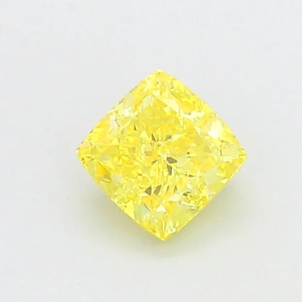 1.08ct CUSHION Fancy Vivid Yellow VVS2 Coloured Lab diamond