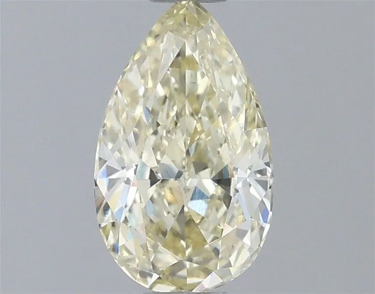 0.64ct PEAR Fancy Yellow VS1 Coloured Lab diamond