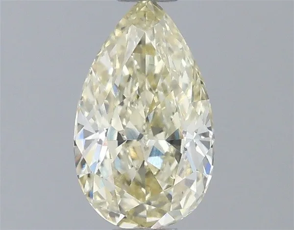 0.64ct PEAR Fancy Yellow VS1 Coloured Lab diamond