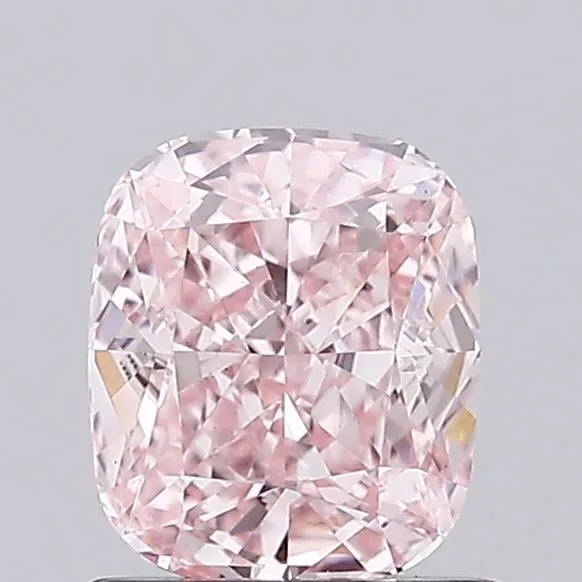 1.09ct CUSHION Fancy Intense Pink VS1 Coloured Lab diamond