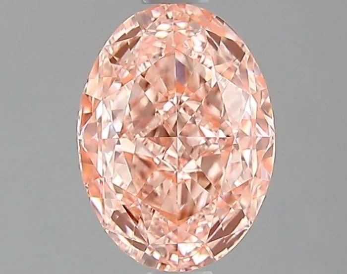 1.10ct OVAL Fancy Vivid Pink VVS2 Coloured Lab diamond
