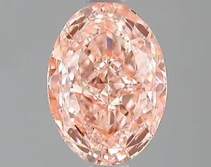 1.1ct OVAL Fancy Vivid Pink VVS2 Coloured Lab diamond