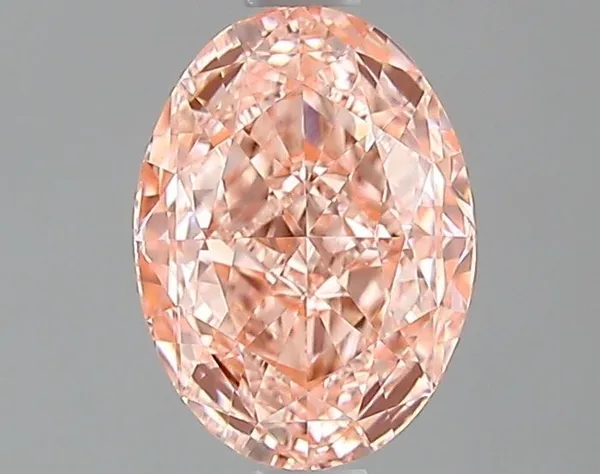 1.1ct OVAL Fancy Vivid Pink VVS2 Coloured Lab diamond