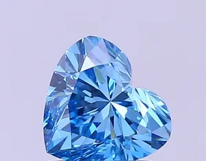 1.12ct HEART Fancy Vivid Blue VVS2 Coloured Lab diamond