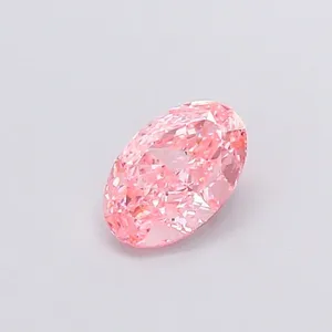 1.04ct OVAL Fancy Vivid Pink VS1 Coloured Lab diamond
