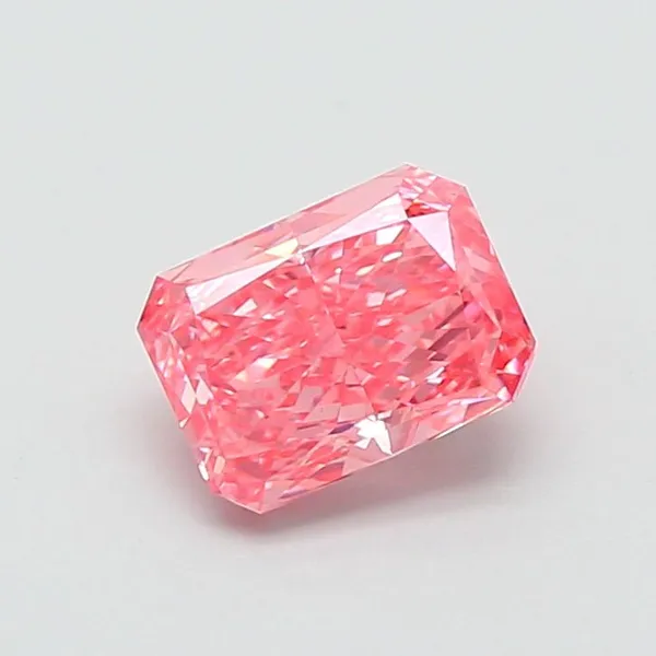 1.14ct RADIANT Fancy Vivid Pink VS1 Coloured Lab diamond